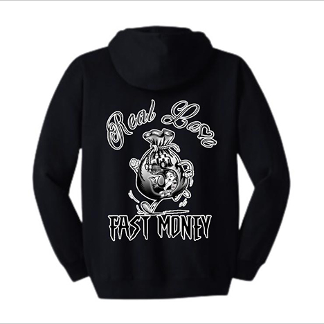 Real love on lock hoodie