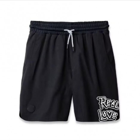 Puff Paint Print Double Pressed On Basketball Shorts