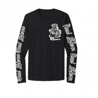Real Love Script Embroidered Vertically Up The Sleeves
