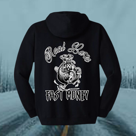 Real love on lock hoodie